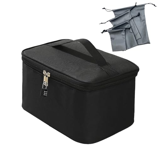 Gobuying Discreet Bag for Toys, Discreet Lockable Toy Storage Bag,Travel Bag Receive Bag? Private Toy Storage Bag Box for Women and Men?Includes 1 Locks & 4 Bags