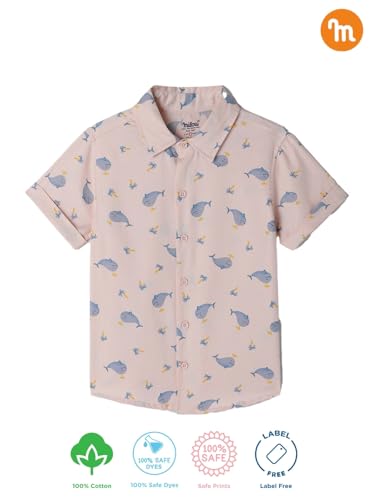 Milou Baby Boy's Regular Fit Shirt (TBNCSHT049_Pink - Image 2 thumbnail