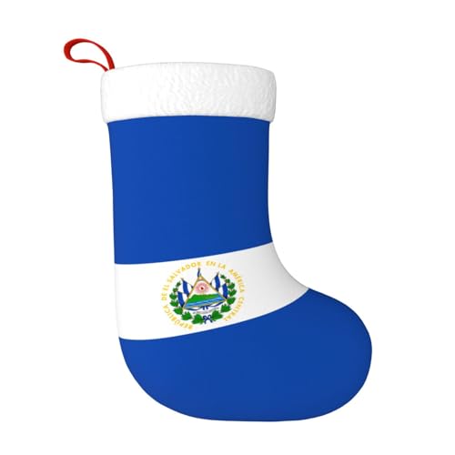 HTRDJH El Salvador Chaussettes décoratives de Noël, chaussettes de Noël pour adultes, décorations de fête de Nouvel An