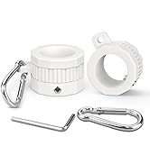 Loretoy Plastic Flag Pole Rings with Bearings 2 Pack, 360 Degree Rotating Anti-Wrap Flag Mounting...