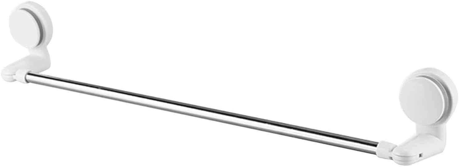 Barre de serviette rotative en acier inoxydable blanc chic 42 cm