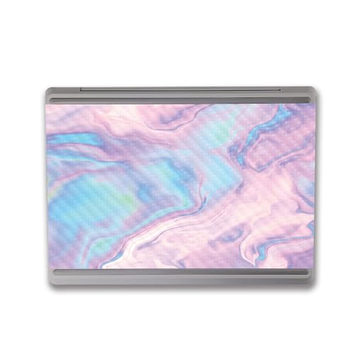 Image of MightySkins Carbon Fiber Skin Compatible with Microsoft Surface Laptop Go 3 (2023) Full Wrap Kit - Pastel Wave | Protective, Durable Textured Carbon Fiber Finish | Made in The USA