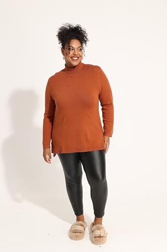 Image of TIYOMI Plus Size Sweater Tops for Women Turtleneck Warm Pullover XL-5XL