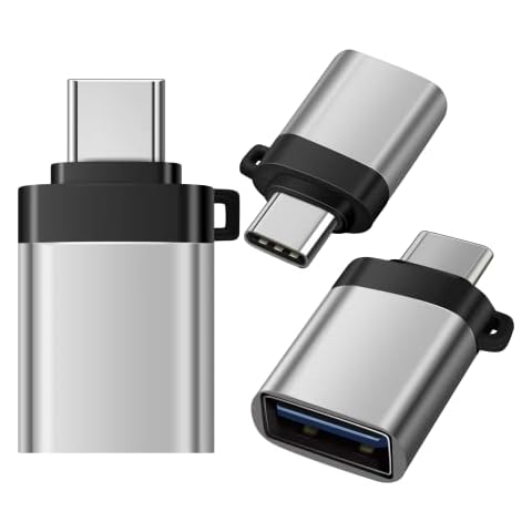 USB C to USB Adapter,USB C Adapter 3.0,TYPE C adapter(3 Pack),Supports Up To 5g Data Transmission TYPE-C to USB Adapter,Suitable For MacBook Air 2020 2021,Macbook Pro 2020,iMac 2021, iPad Pro 2021 Cover