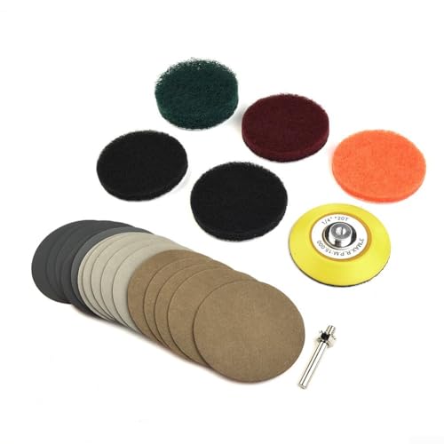 Kit di lucidatura e ripristino dei fari dell'auto, 21 pezzi, per trapano, rimuove l'ingiallimento e l'ossidazione, ripristina le lenti dei fari in plastica e acrilico per una migliore visibilità