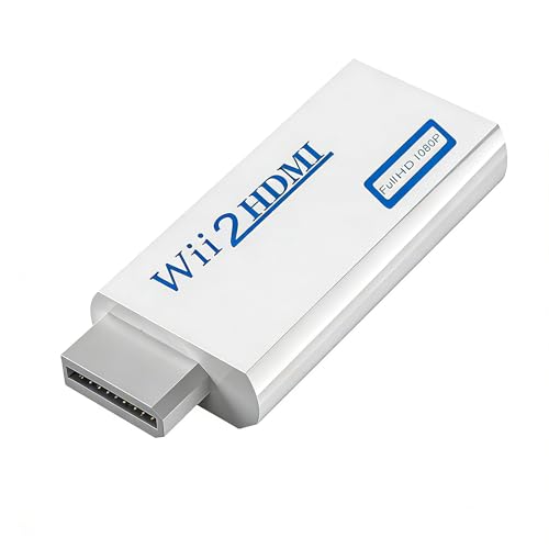 Adaptateur HDMI pour console Wii avec mise à l'échelle 1080p et sortie audio jack 3,5 mm