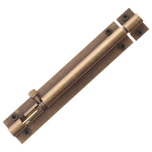 POPETPOP Pestillo de Puerta Corrediza de Cobre Macizo Resistente Cerrojo para Seguridad Puertas y Ventanas Interiores Cierre Deslizante Anticorrosión para Dormitorios y Baños Fácil