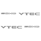 1 Pair Auto Car Vinyl Racing Decal Sticker VTEC DOHC & SOHC Compatible with Honda Size 16' x 1.25' (SOHC Silver)