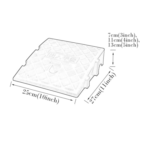 Rampas portátiles de plástico negro, 2 piezas, 11 cm miniatura 4