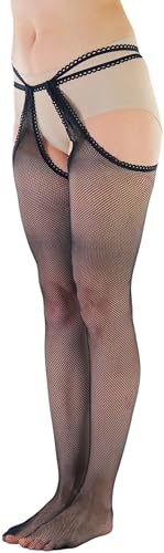 Image of ToBeInStyle Women's Attached Garter Belt Suspender Nylon Stocking Pantyhose