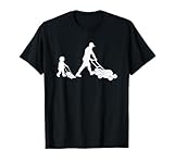 Rasenmäher Vater Gartenarbeit Sohn Garten Gärtner Rasenmähen T-Shirt