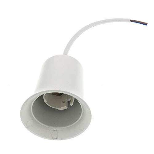 B22 Bayonet Lamp Holder,Phenolic BS Waterproof Screw Lampholder (White, waterproof)