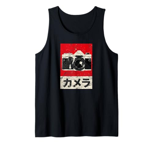 Vintage Japanese Analog SLR Camera Retro Photographer Film Tank Top