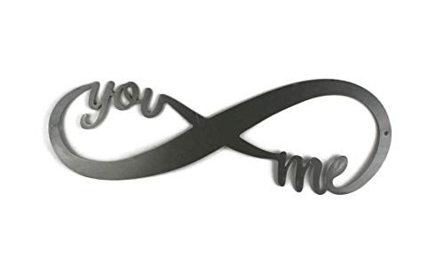 Infinity Symbol You and Me Raw Steel Unpainted Art 18 Inches Wide