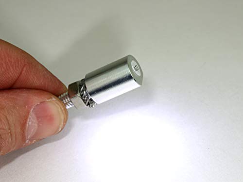 Lámpara LED Panel Instrumentos 12V DC Base Plata Luz Fría miniatura 2