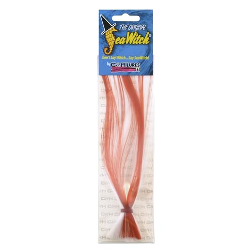 C&H Lures Sea Witch Saltwater - Fishing Lure Nylon Skirt White/Red 1.5 oz