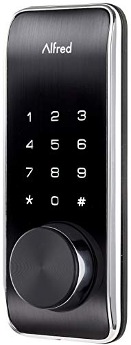 Image of Alfred DB2-B Smart Door Lock Deadbolt Touchscreen Keypad, Pin Code + Key Entry + Bluetooth, Up to 20 Pin Codes (Chrome)