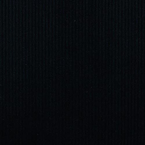Tissu coton côtelé lavé noir de qualité supérieure avec velours 8 pays de Galles 10m