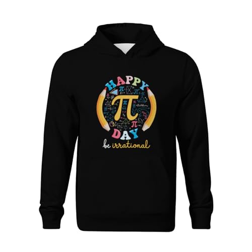 Kids Retro Happy Pi Day Be Irrational Math Teacher Boys Girls Lightweight Kangaroo Pocket Hoodies2