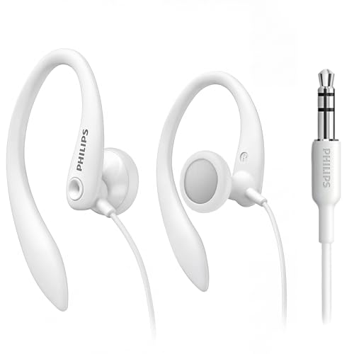Philips SHS3200WT Flexible Earhook Headphones, White