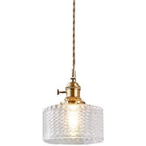 Suspension en verre et laiton moderne luminaire de plafond haut de gamme E27