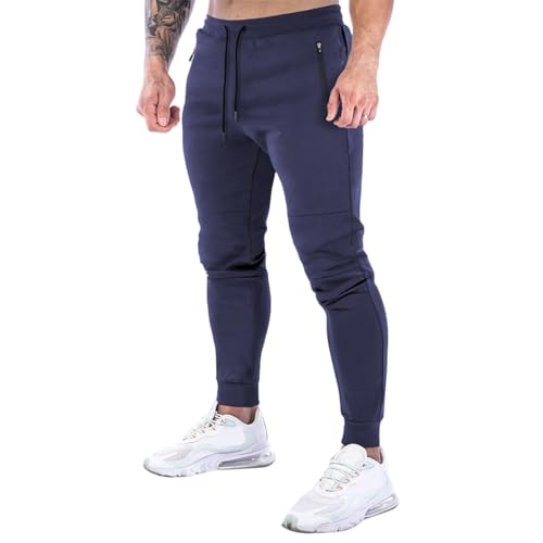 Mens Pants Casual Cargo, Tapered Active Workout Jogger Slim Fit Sweatpant for Running Gym with Pockets Yoga Clothes Pantalones para Hombre Pants South Pole (XXL, Blue)