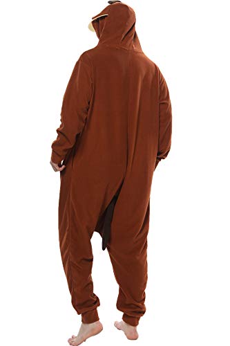 Markest Unisex Onesie for Adult and Teenagers Animal Brown Donkey Cosplay Costumes One Piece Pajama