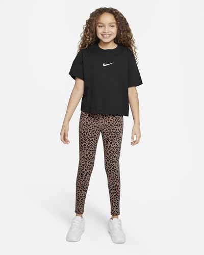 Nike Girls' Sportswear Graphic Leggings, Leopard, L Regular US4