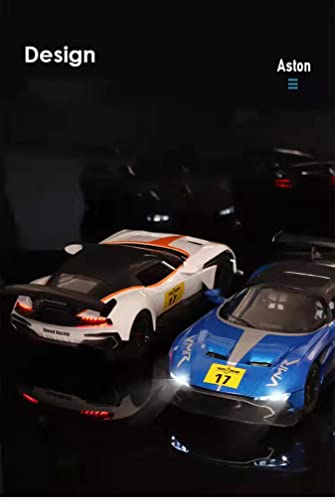 Image of Invite Enterprise 1:22 Aston Marttin Model Car with Box, Zinc Alloy Pull Back Toy car with Sound and Light Ornaments Boy Toy Cars Scale Model Car 【Colors as Per Stock】