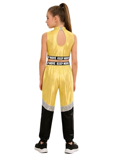Costume danse jazz et hip hop pour enfants ensemble brillant