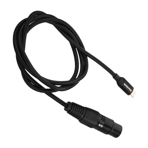 LALAFINA USB -c XLR-Kabel Audiokabel Verbindungskabel Für Mikrofon Computer Lautsprecher Mit Robuster Gummi Und Metallkonstruktion Für Zuverlässige Datenübertragung Und Nutzung
