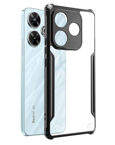 Image of SPAZY CASE Redmi 13 Prime 5G Back Cover | Transparent Crystal Clear Hard PC Back Case with TPU Bumper, Drop Protection Case Cover for Redmi 13 Prime 5G