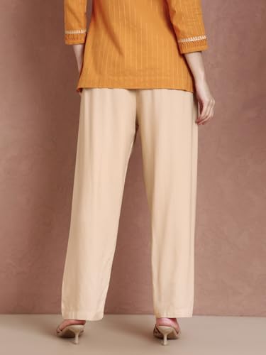 Image of TWIN BIRDS Women Viscose Kurti Pants | Straight Fit Ethnic Daily Trousers