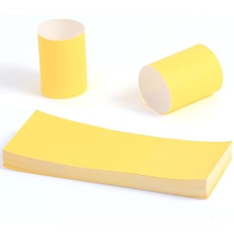 XINGYUNDEL Yellow Napkin Bands, Paper Napkin Rings Self Adhesive,Silverware Wraps Bands,Table Setup Wedding Event Party Supply,200 Pcs/Yellow,NB-200-15Yellow Cover