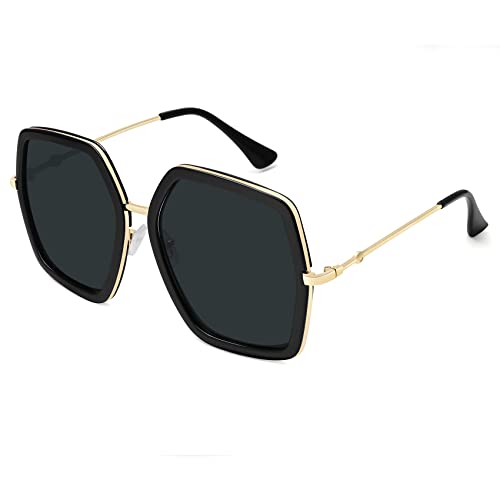 WOWSUN Oversized Big Fashion Sunglasses For Women Irregular Fashion Shades