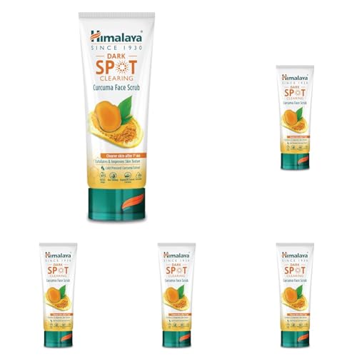Himalaya Exfoliante Facial Cúrcuma Antimanchas, Exfolia y Mejora la Textura de la Piel, 75ml (Paquete de 5)