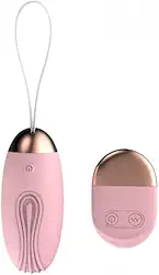 Vibrador Feminino Sem Fio Wireless Com Controle Remoto e 10 Modos de Vibração Carrega Via USB (ROSA)