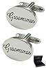 COLLAR AND CUFFS LONDON Wedding Cufflinks for Groomsman - with Box - Cufflinks for Men - Solid Brass Metal - Oval Design - Groomsmen Cufflinks - Wedding Gift - Silver Colour - One Pair #1