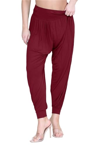 Leggings holgados llanos Hareem Ali Baba vino pantalones de longitud completa XL