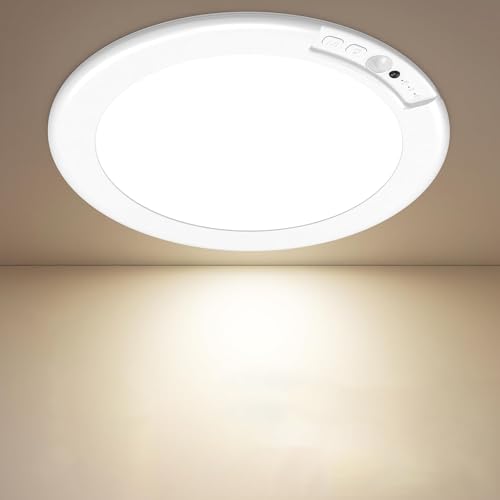 Image of Rechargeable Motion Sensor Ceiling Light, 12000mAh Battery Closet Light