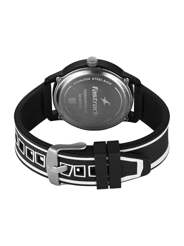 Image of Fastrack Tees Zine with Black Dial Black Silicon Strap Watch for Unisex - 38145PP05W