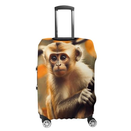 Monkey on Tree Luggage Cover Elastic Suitcase Protector Case Anti-Scratch Washable Baggage Covers Protector For Traveling, Aircraft Consignment L4