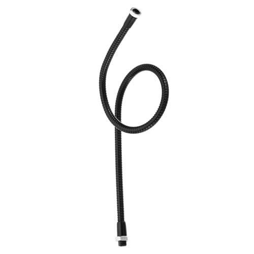 PATIKIL 19,7 Tubo Flessibile Universale Collo Cigno, 1pz M10 Metallo Flessibile Filo Sottile Prolunga Tubo Flessibile Braccio Flessibile per Lampada, Attrezzatura Fai Da Te, Nero