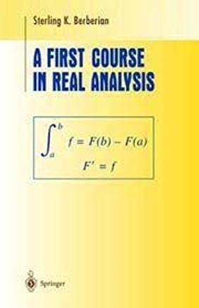 Buy FIRST COURSE IN REAL ANALYSIS Book Online at Low Prices in India ...