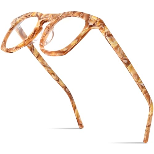 Image of HEPIDEM Multicolor Acetate Glasses Frame Women,Round Vintage Retro Optical Eyeglasses 9339