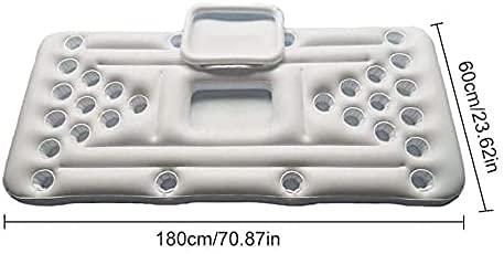 Ghongrm 28 Cup Holder Inflatable Beer Pong Table Pool Float Summer Water Party Fun Air Mattress Ice Bucket Cooler #TOP1