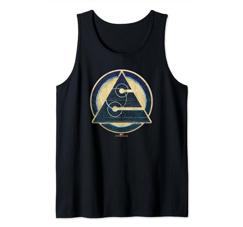 Débardeur Marvel Eternals Pyramid Logo en coton noir confortable pour fan de comics