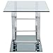 Coaster Home Furnishings - Danville - Square U-Shaped End Table with Electroplated Metal Frame, Glass Top and Mirrored Base - Living Room - 26-Inch - Chrome - 704987