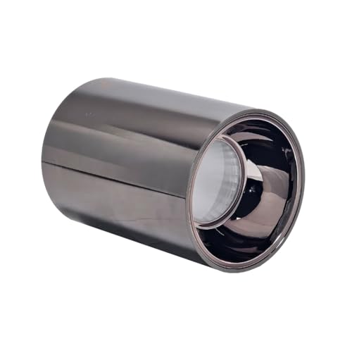 Image of Mufasa 6 Watts Black Chrome Finish LED Round Surface Light Cylindrical Shape Indoor Ceiling Mounted Spot Light Down Light Aluminum Body (Warm White)