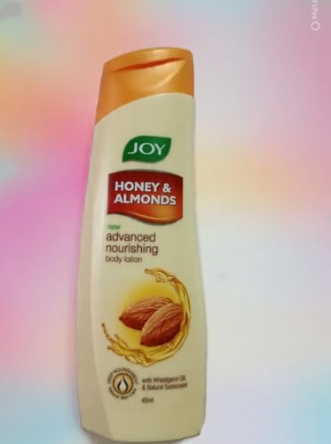 Image of Joy Honey & Almonds Advanced Nourishing Body Lotion with Wheatgerm Oil, Pack of 2, 80ml